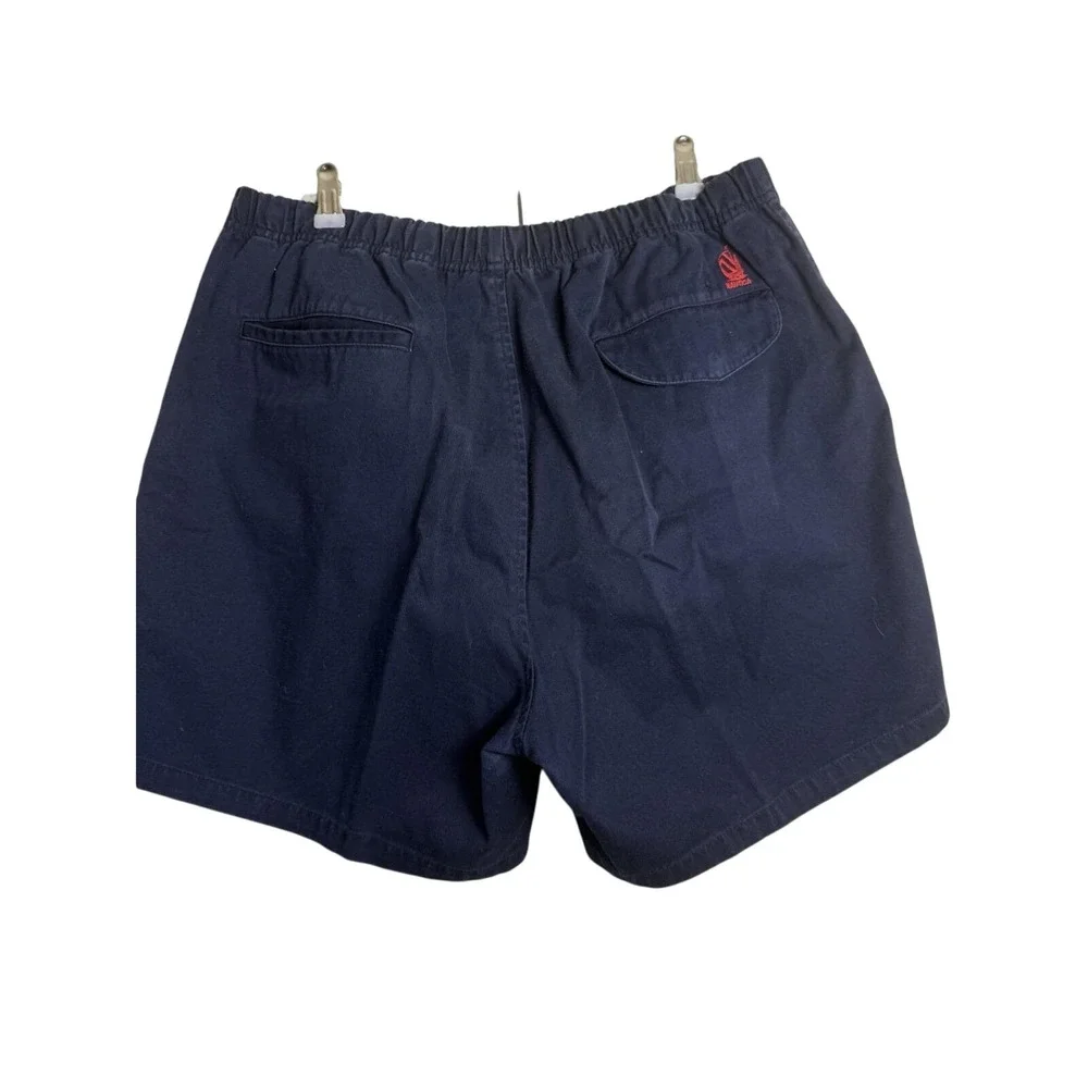 Vintage 90s Nautica Shorts Blue Chino Khaki Cotton Rigger Preppy Casual Men's 34